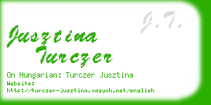 jusztina turczer business card